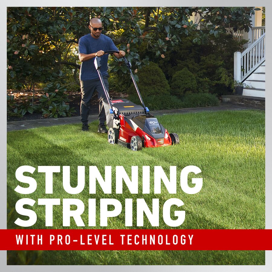 Toro 60V MAX* 21 in. (53 cm) Stripe® Dual-Blades Self-Propelled Mower (21623)