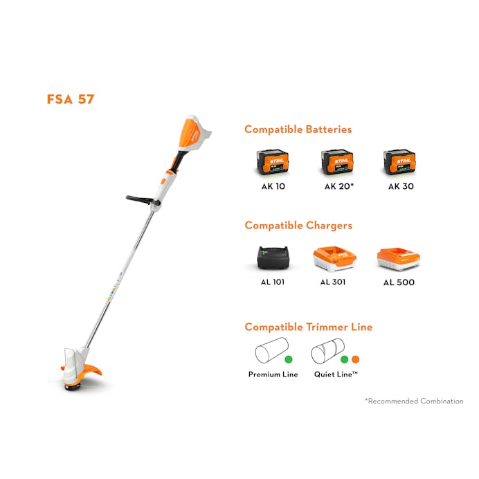 Stihl FSA 57 Battery Line Trimmer Set with AK20 Battery and Charger
