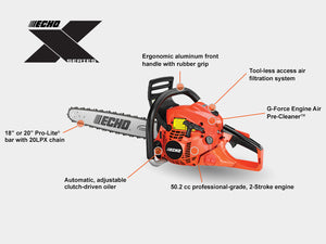 Echo 50.2CC CHAINSAW W/18