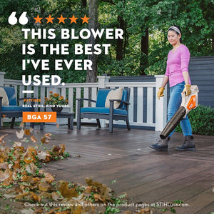 Stihl BGA 57 Battery Handheld Blower Set w/AK 20 batter and Charger