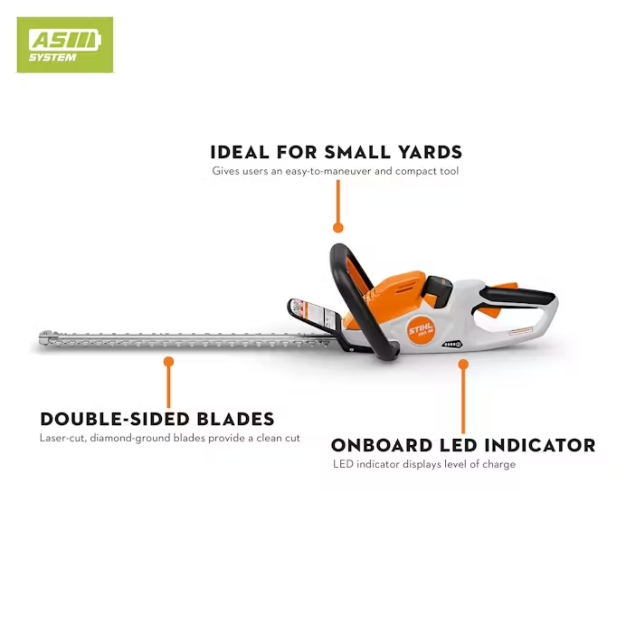 Stihl HSA 40.0 Cordless hedge trimmer,HA080113522US