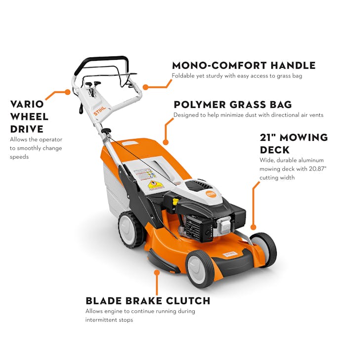 STIHL® RM 655 VS – Premium Self‑Propelled Lawn Mower | 21in Gas Engine