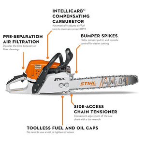 STIHL® MS 391 – 25in Chainsaw | 64.1cc STIHL® Gas Engine