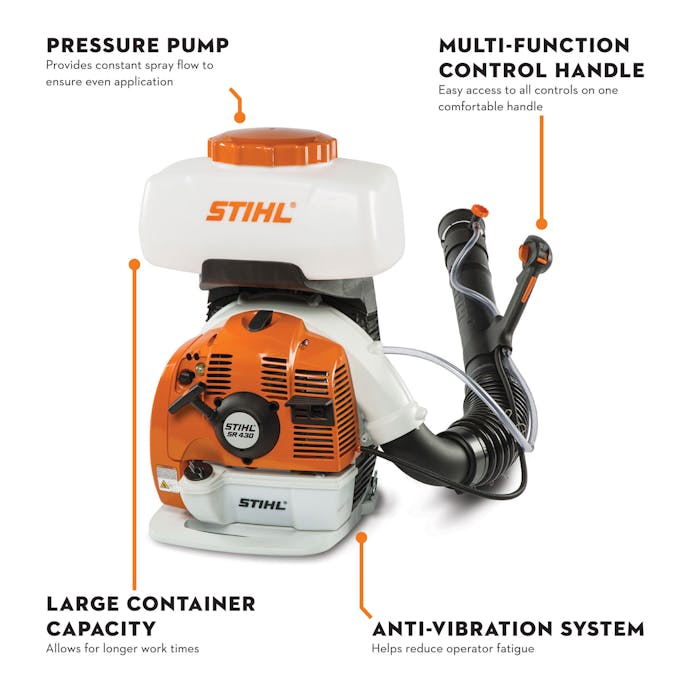 STIHL® SR 430 – Gas Backpack Sprayer | Professional‑Grade STIHL® Engine