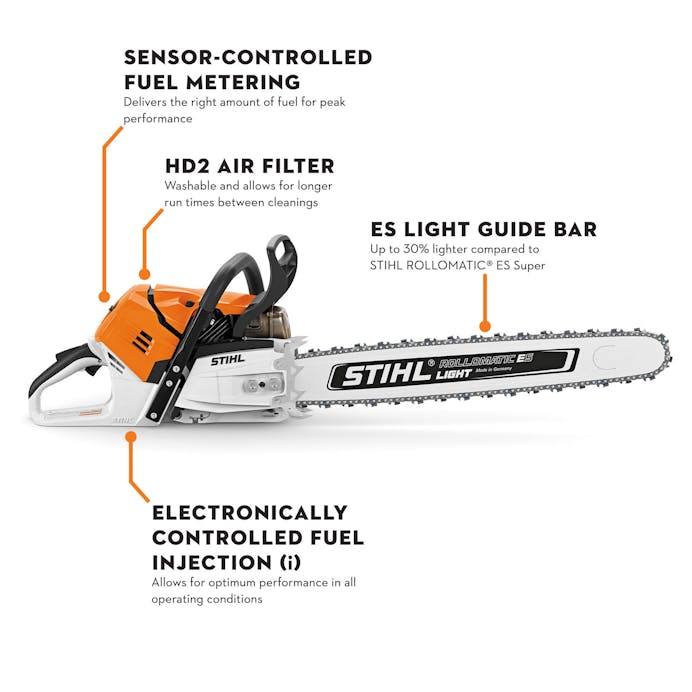 STIHL® MS 500i – 25in Chainsaw | 79.2cc STIHL® Gas Engine