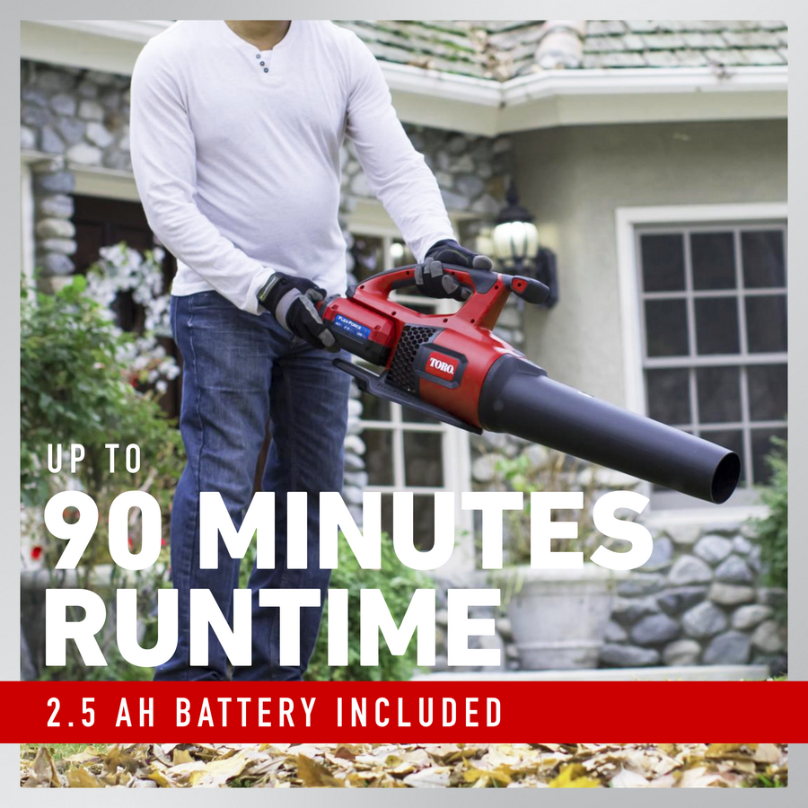 Toro 60V MAX* 120 mph Brushless Leaf Blower with 2.5Ah Battery