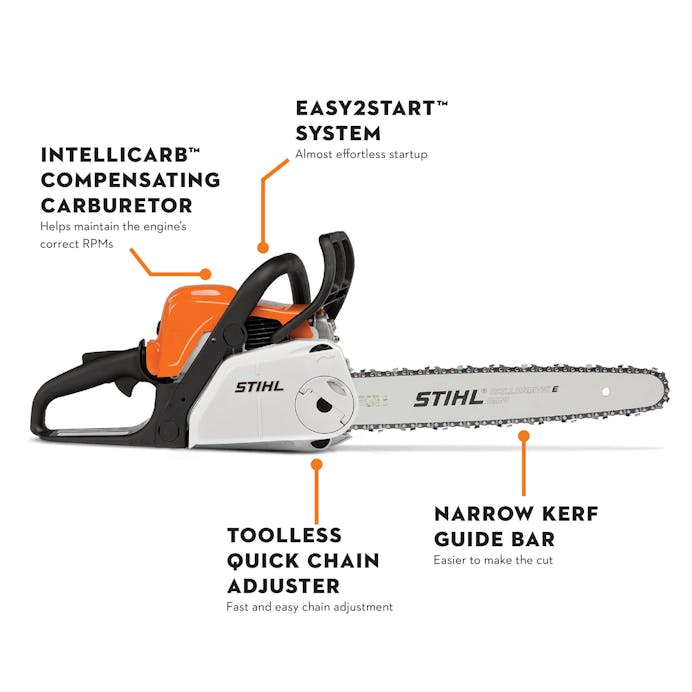 STIHL® MS 180 C‑BE – 16in Chainsaw | 31.8cc STIHL® Gas Engine