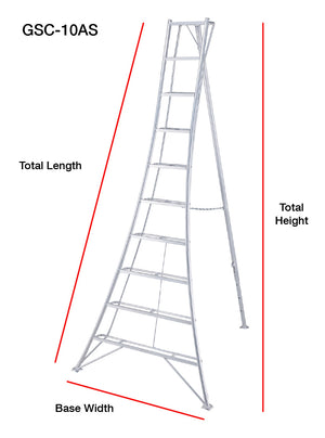 Hasegawa - 8 ft. Tripod Ladder - GSC-8AS