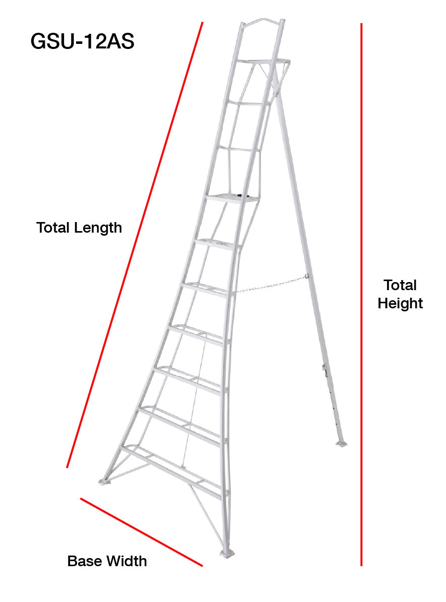 Hasegawa - 12 ft. Platform Tripod Ladder - GSU-12AS