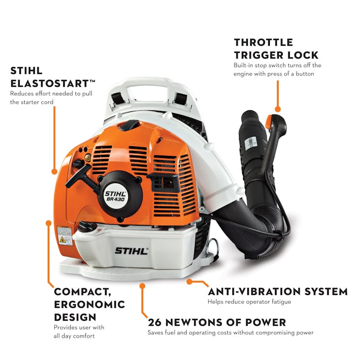 STIHL® BR 430 – Gas Backpack Blower | 63.3cc STIHL® Engine