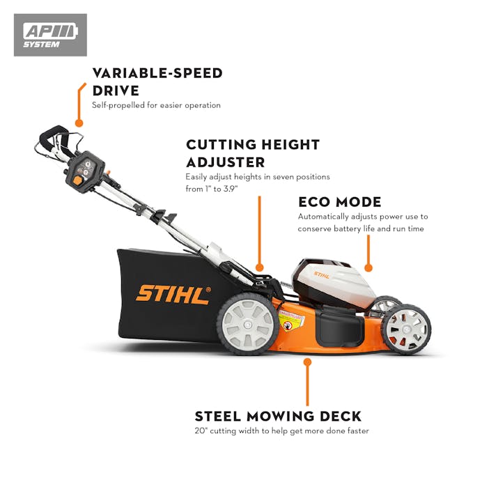 Stihl RMA 510 Battery Lawnmower - AP System