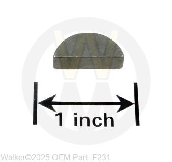 Walker - 1/4x3/4 Woodruff Key (#806) - F231