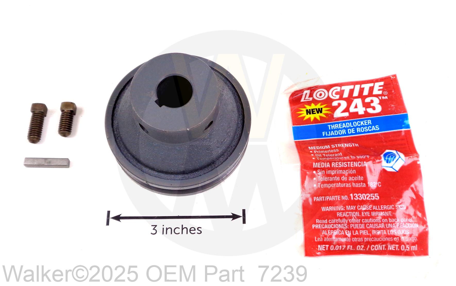 Walker - Blower Pulley (3-3/8/3V) - 7239